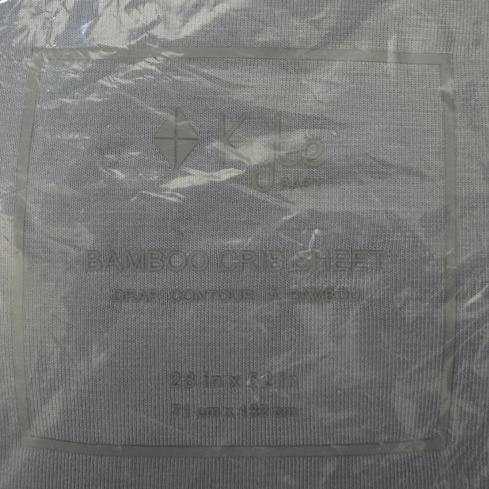 NWT/NIB Kyte Baby Bamboo Crib Sheet in Fog - Standard Size 28 in x 52 in - Picture 2 of 4